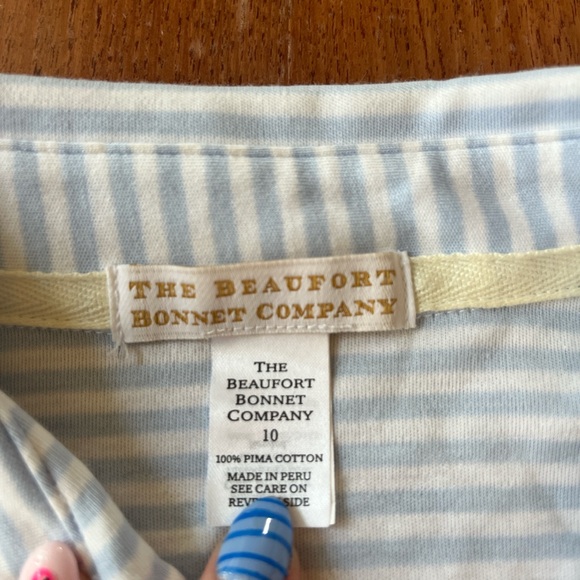 The Beaufort Bonnet Company Blue and White Polo Shirt - Picture 2 of 4